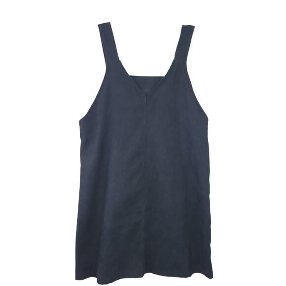 Shein Ribbed Dress Small Petite Black Sleeveless Overall Dress Sleeveless - Picture 2 of 5